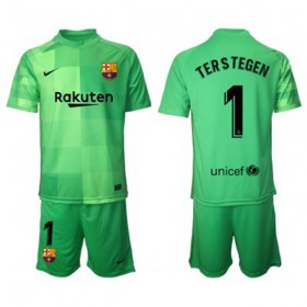 Fußballtrikots FC Barcelona Torwart Ter Stegen 1 Kinder 2021-2022 Kurzarm Ausweichtrikot kaufen